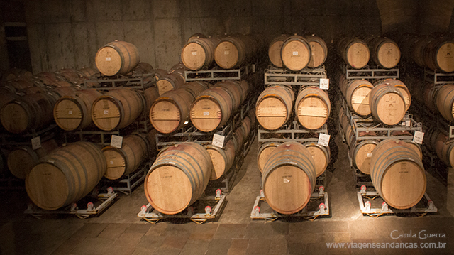 Barris de armazenamento de vinho da Bodega Andeluna