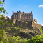 Castelo de Edimburgo visto do Princess Street Gardens