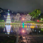 Palácio Quitandinha iluminado para o Natal