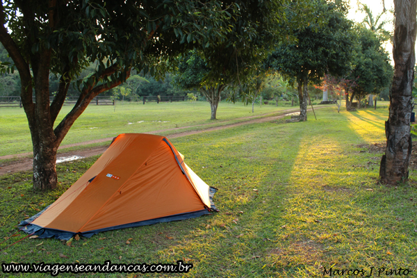 Nossa barraca no Camping Tiradentes